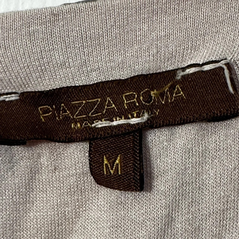 PIAZZA ROMA Italian ๐ฎ๐น 100% Silk Blouse Capelet Ivory Blush Floral M 2 in 1 - Picture 3 of 14
